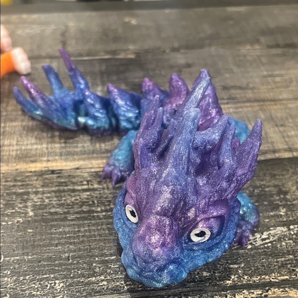 Blue and Purple Dragon Figurine